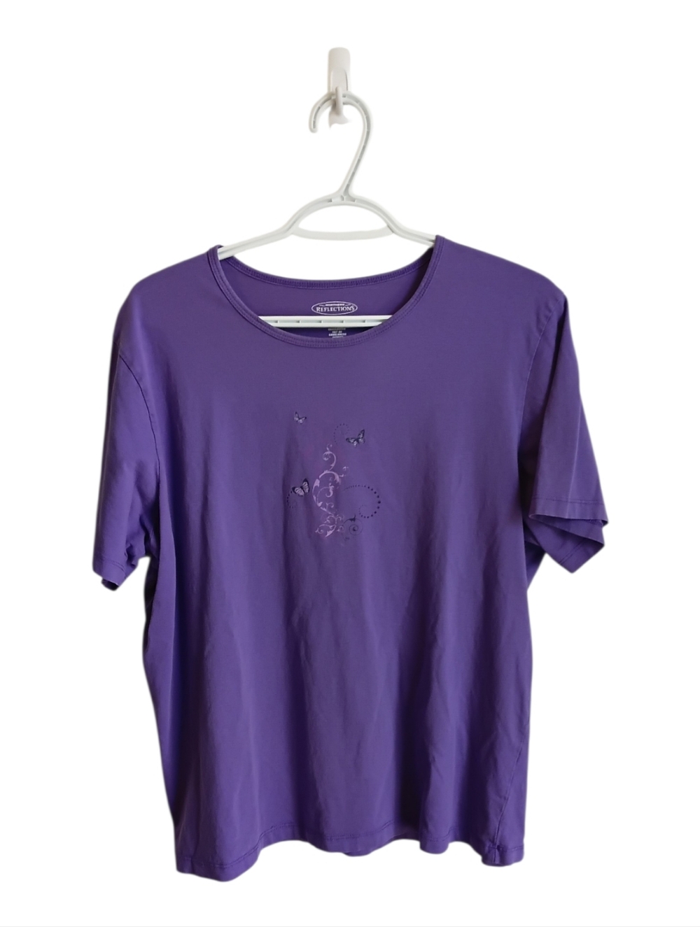 Purple Northern Reflections Crewneck Short-Sleeve T Shirt Womens  Cottagecore
